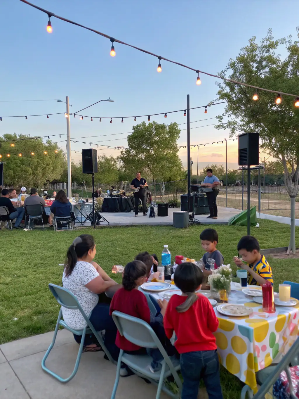 A photo of a HEP EH PEP event held in a public park, demonstrating the organization's commitment to accessible and inclusive cultural experiences.