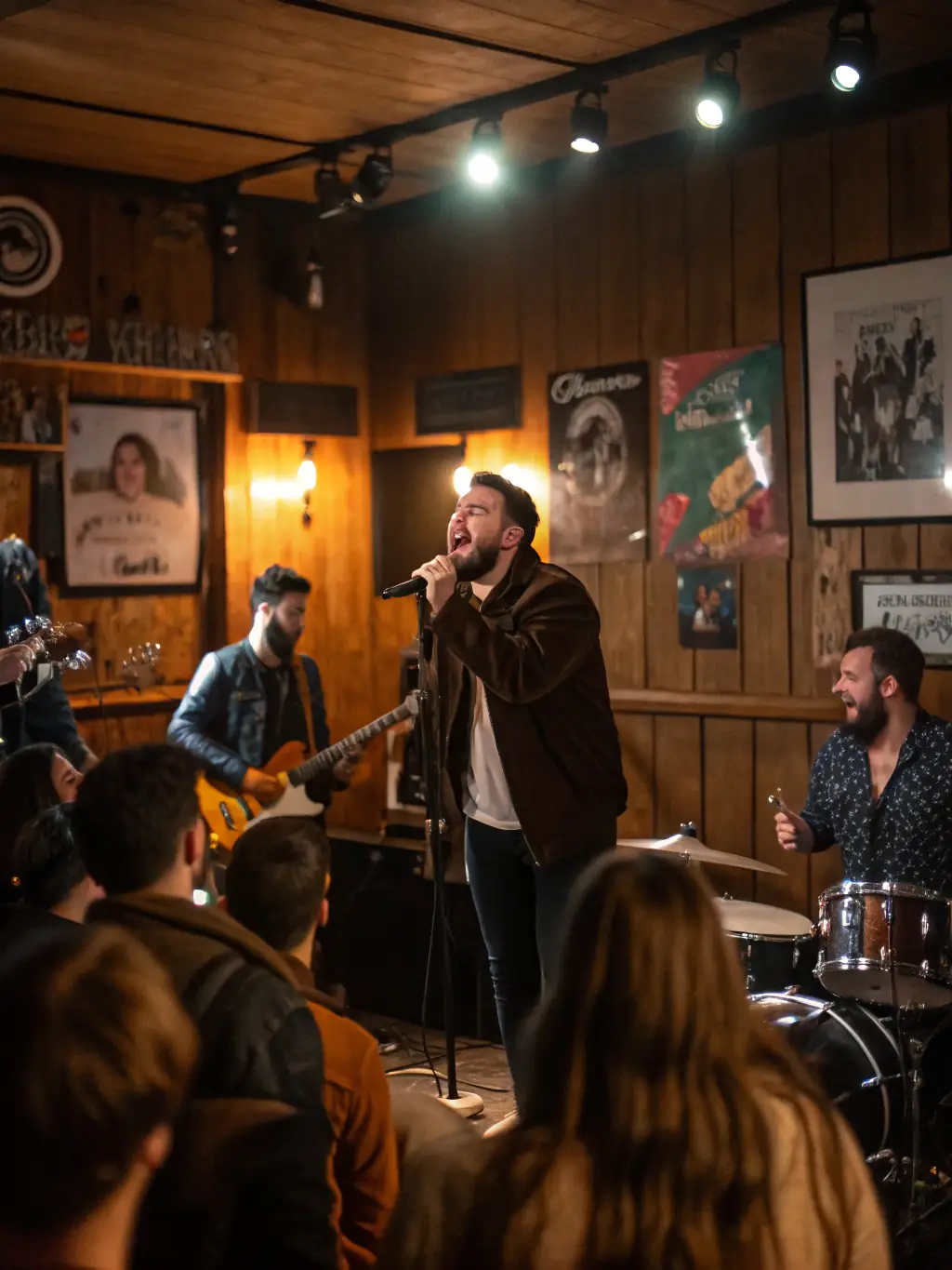 A photo of musicians performing at a HEP EH PEP-organized event in a local venue, highlighting the talent and cultural richness of the community.